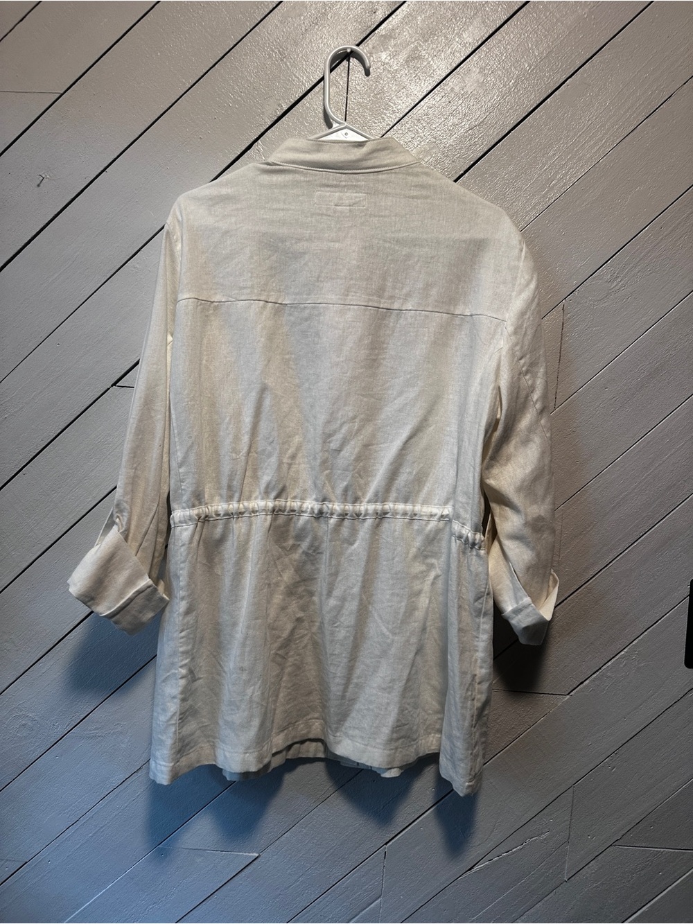 Zara Cream Drawstring Utility Jacket - Picture 2 of 4